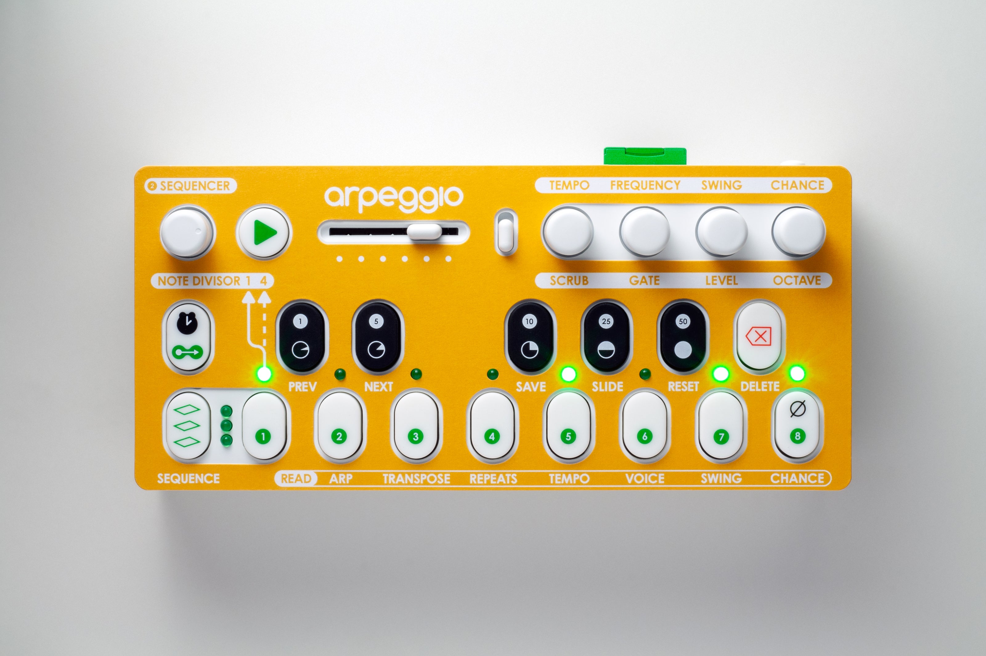 Arpeggio with the included Sequencer Overlay that lets you add nuance and dynamics to your sequences.