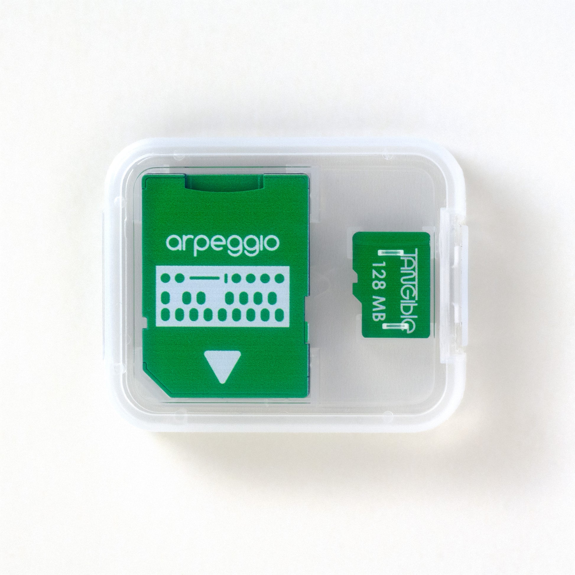 The included green branded SD-Card